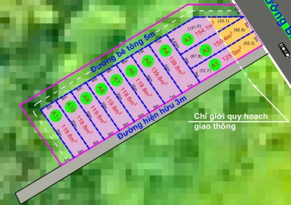 Bán đất 124.7m² full thổ cư ngang 6m giá 890 triệu tại Đường Bình Lộc Phường Bình Lộc