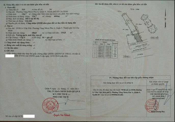 GẤP: Bán nhà mặt tiền Lê Văn Việt, giá đầu tư, 162tr/m2