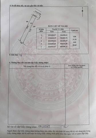 BÁN ĐẤT MT ĐƯỜNG 425/ CÂY BÀI – XÃ CỦ CHI, TPHCM