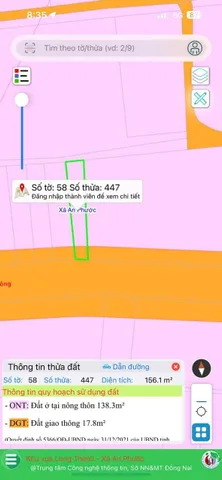 Bán đất 1924m² có sẵn 127m² thổ cư ngang 4m giá 4 tỷ tại Xã An Phước