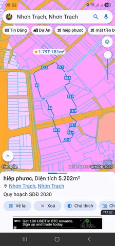 Bán đất 5200m² ngang 47m giá 35 tỷ tại Xã Nhơn Trạch