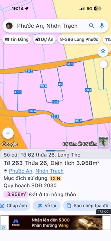 Bán nhà 3958m² ngang 45m giá 15 tỷ tại Xã Phước An