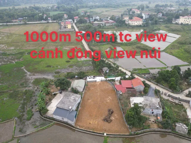 Chính chủ cần bán mảnh đất 982m2 có 500m2 ONT view và bám cánh đồng tại Lương Sơn, giá hấp dẫn