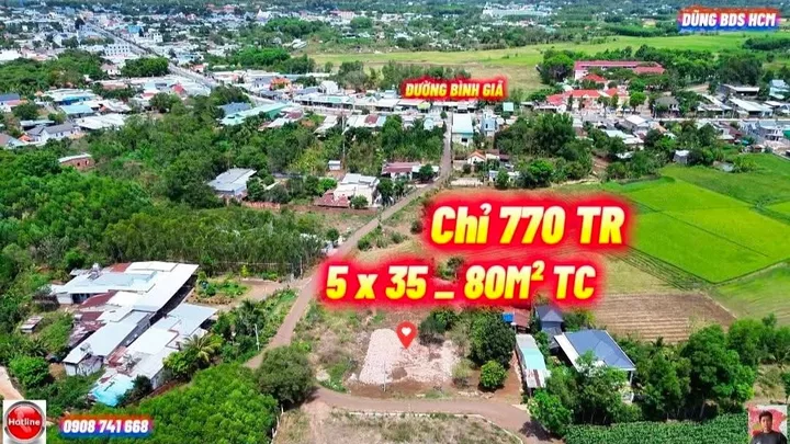 Đất thổ cư giá rẻ bình giã, vần vòng xoay ngãi giao