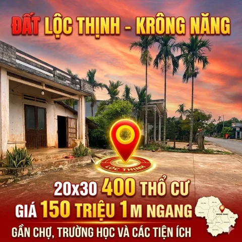 Bán đất 742m² có sẵn 400m² thổ cư ngang 20m giá 3 tỷ tại Xã Krông Năng