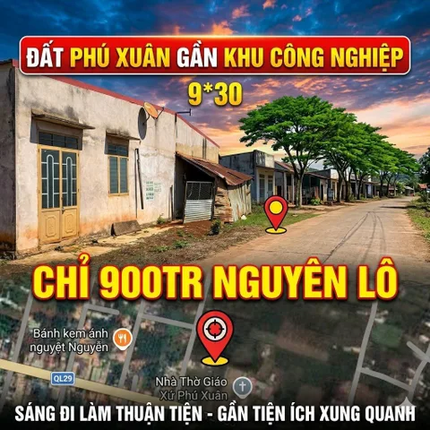 Bán đất 133.6m² có sẵn 50m² thổ cư ngang 9m giá 900 triệu tại Xã Krông Năng