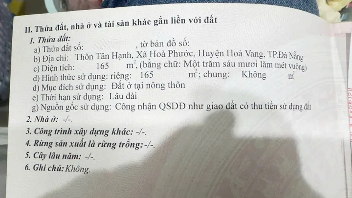 📌📌📌LÀM VIỆC TRỰC TIẾP GIÁ TỐT !!! Bán đất thôn Tân Hạnh, xã Hòa Phước