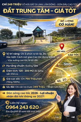 Cần bán lô đất 249 triệu tại Di Linh, Lâm Đồng