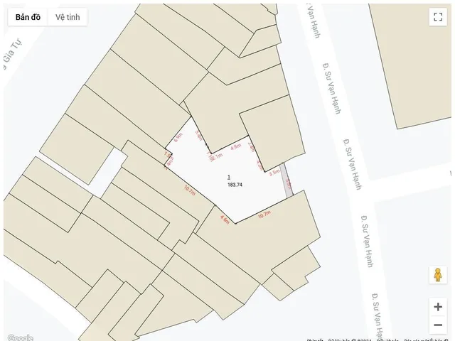 Bán nhà 183.7m² có sẵn 183m² thổ cư ngang 5m giá 34 tỷ tại Phường Vườn Lài