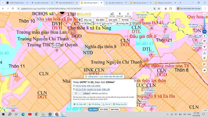 **CHỈ 3,5 TỶ - SỞ HỮU 2.700M² có sẵn 400m² thổ cư ngang 31.5m Xã Ea Ning** CÓ THỂ LÊN FULL HỒNG