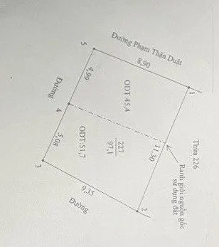 BÁN ĐẤT MẶT TIỀN ĐƯỜNG PHẠM THẬN DUẬT - NINH SƠN CŨ
