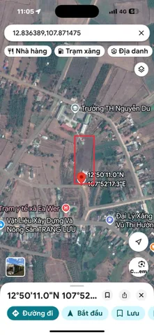Bán đất 6243.2m² có sẵn 400m² thổ cư ngang 30m giá 3.5 tỷ tại Xã Ea Wer