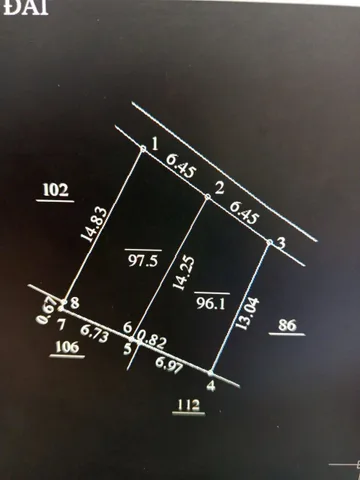 Bán đất 96,1m² full thổ cư ngang 6,45m giá 2.2 tỷ tại Xã Đại Xuyên - cổ chế, phúc tiến, phú xuyên.