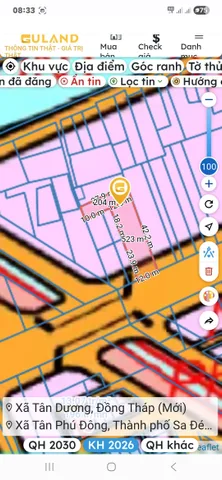 Bán đất 720m² có sẵn 508m² thổ cư ngang 12m giá 8.5 tỷ tại Xã Tân Dương