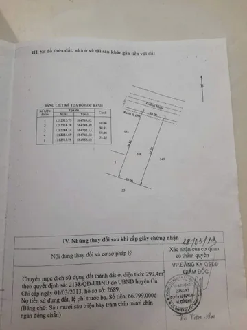 Bán đất 311.9m² có sẵn 280m² thổ cư ngang 10m tại Xã Củ Chi