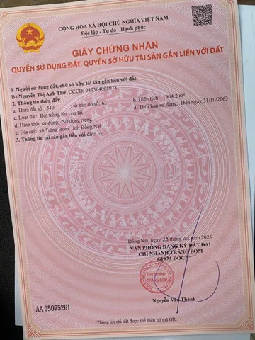 BÁN 1.904 m2, ĐẤT VƯỜN, GIÁ 1.7 TỶ, SỔ HỒNG CÔNG CHỨNG NGAY