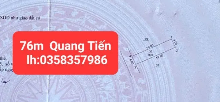 Bán đất 76m² full thổ cư ngang 4m giá 3.3 tỷ tại Xã Nội Bài