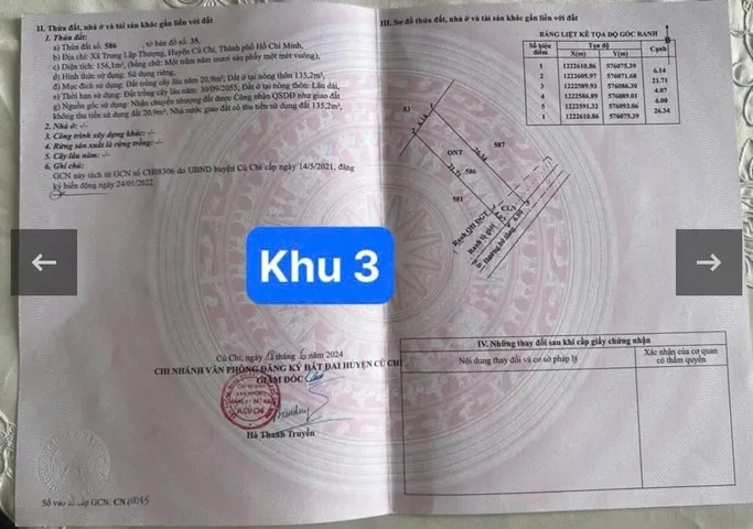 Đất Củ Chi Giá Tốt – Chính chủ bán đất Trung Lập Thượng, xã Thái Mỹ mới