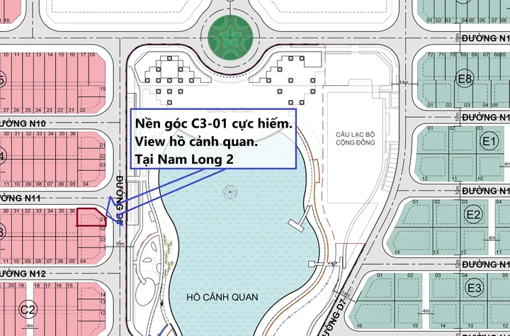 CỰC PHẨM C3-01 NAM LONG 2 – CHÍNH CHỦ GỬI BÁN "HOA HẬU" VIEW HỒ TRỰC DIỆN