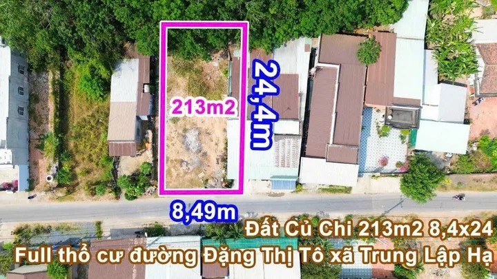 Đất Củ Chi Giá Tốt – Mặt tiền nhựa Đặng Thị Tô, Trung Lập Hạ giá 2 tỷ 850