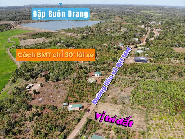 Bán đất 475.9m² có sẵn 96m² thổ cư ngang 10m giá 488 triệu tại Xã Cư M’gar