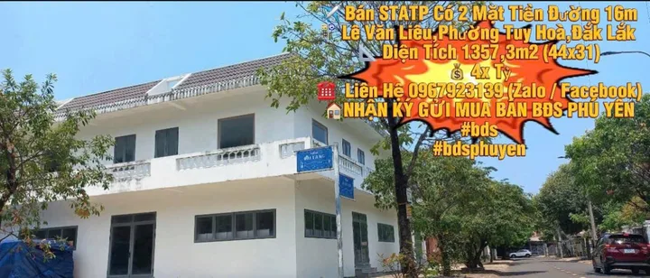 ✈️ SIÊU THỊ ATP – 2 MT ĐƯỜNG 16M

📍 Lưu Văn Liêu, Tuy Hòa
📐 1.357,3m² (44x31)
🌊 Cách biển 500m

💰 40tỷ

☎️ 0967 923 139 (Zalo)

🏠 Nhận ký gửi BĐS Phú Yên