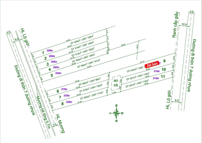 Bán đất 250m² có sẵn 98m² thổ cư ngang 5m giá 279 triệu tại Xã Đạ Tẻh 2