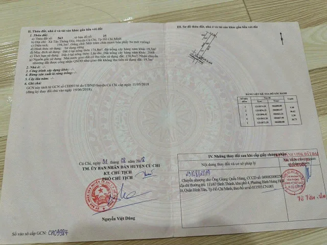 Đất Củ Chi Giá Tốt – Cần bán gấp mặt tiền đường số 7 giá 2 tỷ 100