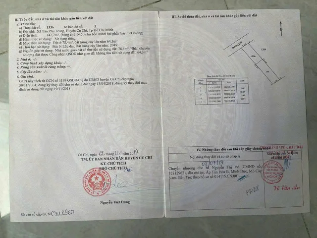 Đất Củ Chi Giá Tốt – Bán đất Ấp Cây Da, Tân Phú Trung giá chỉ 2 tỷ