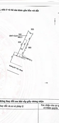 462m2 Đất Mặt Tiền DT744 Thanh Tuyền , P. Tây Nam - Ngay Cạnh Khu Công Nghiệp - Giá 3 tỷ 6