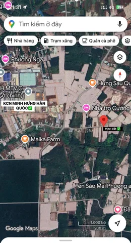 Bán đất 1362m² ngang 10m giá 1.35 tỷ tại Phường Minh Hưng