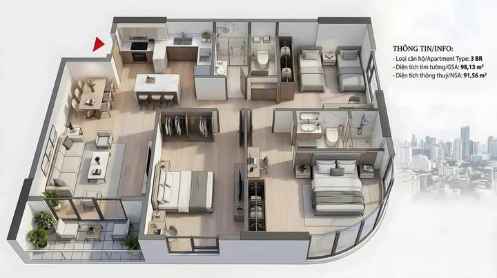 Fours Tower Đà Nẵng giá từ 1,8 tỷ + chiết khấu 26% | Mua nhà dễ nhất thời điểm này