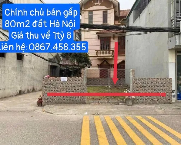 Bán gấp mảnh đất ở Chương Mỹ 80m2 giá nhỉnh 1tỷ 8