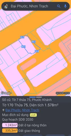 Bán đất 7000m² có sẵn 250m² thổ cư ngang 26.5m giá 30 tỷ tại Xã Đại Phước