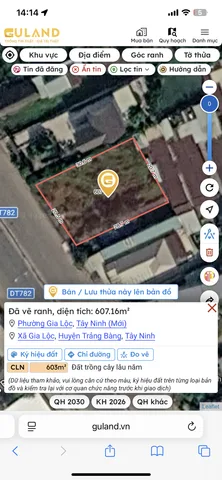 Bán đất 607.2m² có sẵn 273m² thổ cư ngang 20m giá 8.9 tỷ tại Phường Gia Lộc