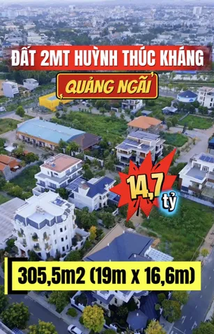 Bán đất 305.5m² full thổ cư ngang 19m giá 14.7 tỷ tại Đường Huỳnh Thúc Kháng Phường Nghĩa Lộ