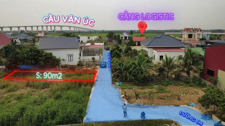 CỰC HIẾM–ĐẤT 91m²–NGÕ THÔNG Ô TÔ, GẦN CẢNG, KCN VIN GROUP ĐANG KHỞI CÔNG! 100M TỚI TRƯỜNG, CHỢ! XUNG QUANH TOÀN BIỆT THỰ!