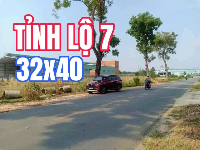 🟥Bán đất mặt tiền Tỉnh Lộ 7 Củ Chi 1200m² có sẵn 900m² thổ cư ngang 32m giá 19.5 tỷ