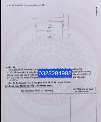 Bán đất 90m² full thổ cư ngang 5m giá 2.45 tỷ tại Xã Đa Phúc