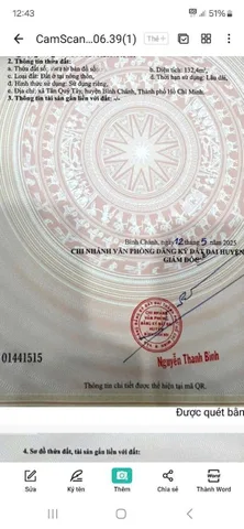 Đất thổ cư hẻm xe hơi xã Tân Quý Tây Bình Chánh cũ