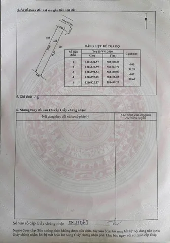 ĐẤT NỀN GIÁ TỐT TẠI CỦ CHI – 123,3m² – GIÁ 999 TRIỆU