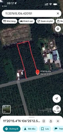 Bán đất 200m² có sẵn 100m² thổ cư ngang 5m giá 499 triệu tại Xã Dầu Tiếng