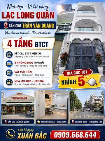 MỚI ĐẸP Ở NGAY - SÁT MẶT TIỀN ÔTÔ TỚI NHÀ - 4 TẦNG - 4PN ĐỦ CÔNG NĂNG