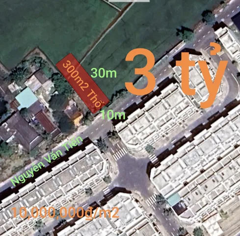 Bán đất 300m² full thổ cư ngang 10m giá 3 tỷ tại Xã Tân Trụ