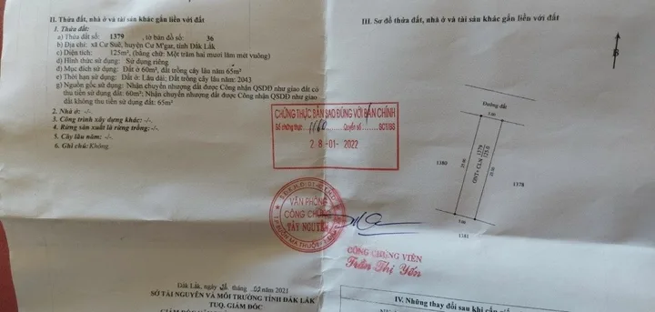 Bán đất 125m² có sẵn 60m² thổ cư ngang 5m giá 399 triệu tại Xã Quảng Phú
