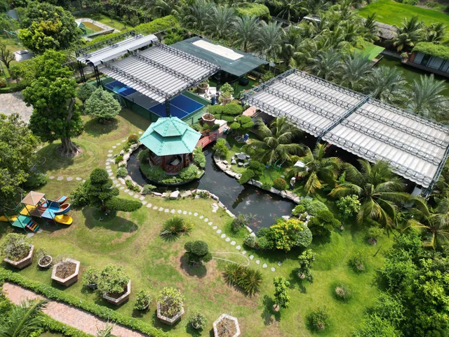 Khu nghỉ dưỡng - nhà vườn cao cấp 8600m2 (80x100), Tân Nhựt, Bình Chánh, khai thác kinh doanh tốt