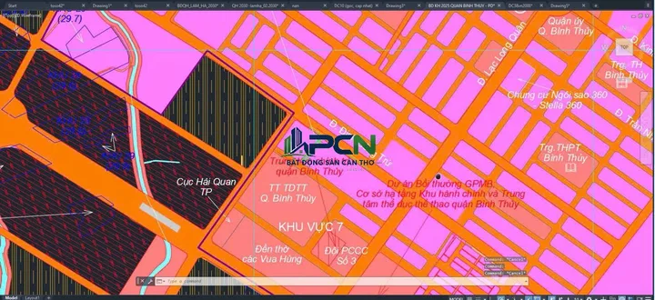 Bán đất 1320m² có sẵn 1086m² thổ cư ngang 15m giá 22 tỷ tại Phường Bình Thủy