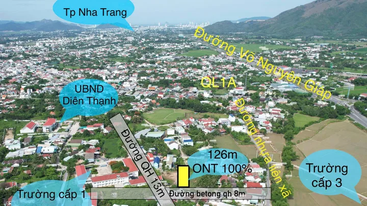 💝 BÁN ĐẤT DIÊN THẠNH – DIÊN KHÁNH | GIÁ CHỈ 1,58 TỶ

📍 Cách Trường Tiểu học Diên Thạnh chỉ vài bước chân

📐 Diện tích: 126,1m² – ngang 5,1m
🧭 Hướng: Tây
🛣️ Đường bê tông quy hoạch 8m, xe ô tô di chuyển thoải mái

✨ Tiện ích xung quanh đầy đủ trong