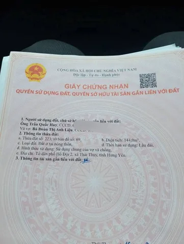 Chính chủ em cần bán lô đất trúng đấu giá Thuỵ Lương