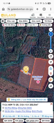 Bán đất 234m² có sẵn 100m² thổ cư ngang 5m giá 450 triệu tại Xã Phú Riềng